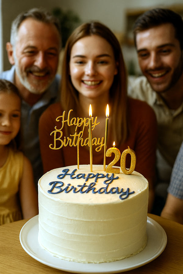 Sinh nhật 20 tuổi của con gái yêu bên gia đình